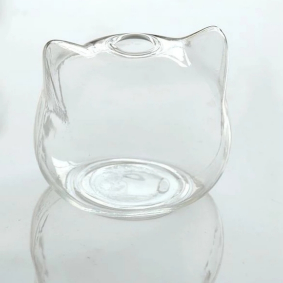 5⭐ rated 🧡 Small Cat Shaped Hollow Glass Vase - Picture 3 of 5